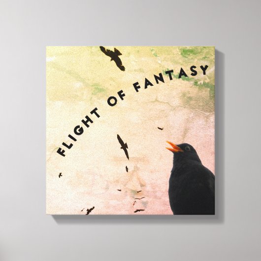 Viele Vögel und ein Kontrastmittel Leinwanddruck (Vorderseite)