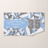 Viele Volleyball-Athleten nennen hellblau grau Handtuch (Handtuch)