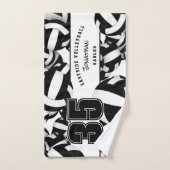 Viele Volleyball-Sportmannschaften nennen Schwarz- Handtuch (Handtuch)