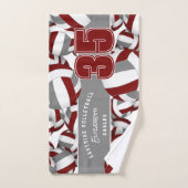 Viele Volleyballs, graue Teamfarben Handtuch (Handtuch)