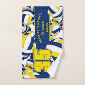 Viele Volleyballs Teamgeist Geschenke blau Gold Handtuch (Handtuch)