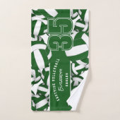 Viele Volleyballs Teamgeist Geschenke grün weiß Handtuch (Handtuch)