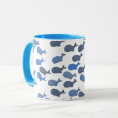 viele Wale ~ niedliche Muster Tasse (Vorderseite Links)