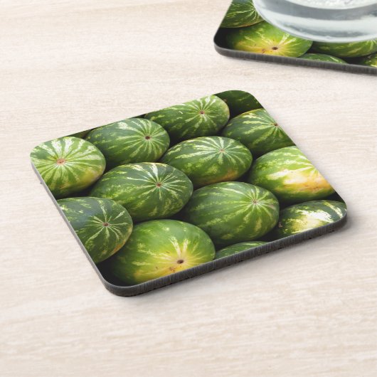 Viele Wassermelonen Getränkeuntersetzer (Linke Seite)
