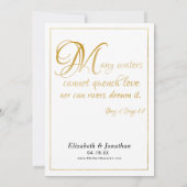 Viele Wasserspiele Bibel Elegante Gold Probe Abend Einladung (Rückseite)