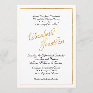 Viele Waters Scripture Elegantes formales Gold-Scr Einladung