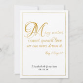 Viele Waters Scripture Elegantes formales Gold-Scr Einladung (Rückseite)