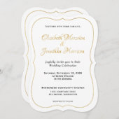 Viele Waters Scripture Elegantes formales Gold-Scr Einladung (Vorne/Hinten)