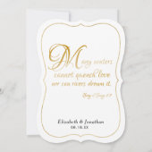 Viele Waters Scripture Elegantes formales Gold-Scr Einladung (Rückseite)