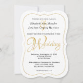 Viele Waters Scripture Elegantes formales Gold-Scr Einladung (Vorderseite)