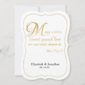 Viele Waters Scripture Elegantes formales Gold-Scr Einladung (Rückseite)