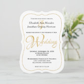 Viele Waters Scripture Elegantes formales Gold-Scr Einladung (Stehend Vorderseite)