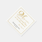 Viele Waters Scripture Zitat Elegantes Gold-Script Serviette (Ecke)