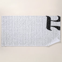 Viele Ziffern der mathematischen Konstante der Pi Strandtuch