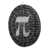 Viele Ziffern der mathematischen Konstanten der Pi Dartscheibe (Vorderseite rechts)