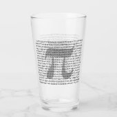 Viele Ziffern der mathematischen Konstanten der Pi Glas (Rückseite)