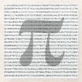 Viele Ziffern der mathematischen Konstanten der Pi Glasuntersetzer (Vorderseite)