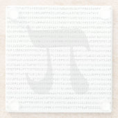 Viele Ziffern der mathematischen Konstanten der Pi Glasuntersetzer (Rückseite)