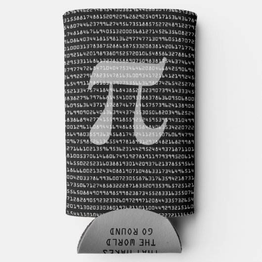 Viele Ziffern der mathematischen Konstanten der Pi Selters Dosenkühler (Rückseite)