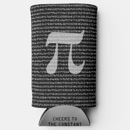 Viele Ziffern der mathematischen Konstanten der Pi Selters Dosenkühler (Vorderseite)