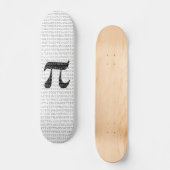 Viele Ziffern der mathematischen Konstanten der Pi Skateboard (Vorderseite)