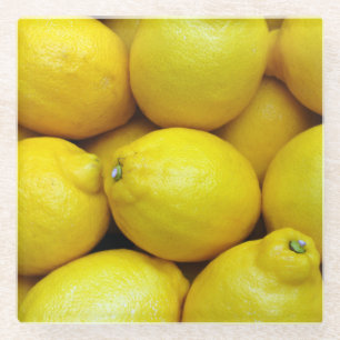Viele Zitronen Glasuntersetzer