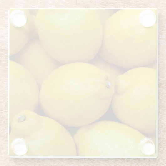 Viele Zitronen Glasuntersetzer (Rückseite)