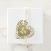 Vielen Dank 100. Random Number Pattern Gold/Weiß Geschenkanhänger (Beispiel)