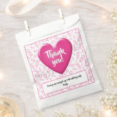 Vielen Dank 100. Random Number Pattern Pink/Weiß Geschenktütchen (Ausgeschnitten)