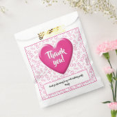 Vielen Dank 100. Random Number Pattern Pink/Weiß Geschenktütchen (Versiegelt)