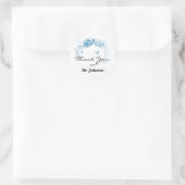 Vielen Dank, 1.5-in Blue Envy oder Dusche Gefallen Runder Aufkleber (Tasche)