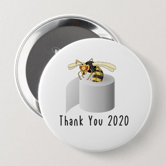 Vielen Dank 2020 Murder Hornet Button (Vorne & Hinten)