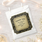 Vielen Dank: 20. Random Number Pattern Gold 20 Geschenktütchen (Ausgeschnitten)