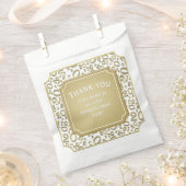 Vielen Dank: 20. Random Number Pattern Gold 20 Geschenktütchen (Ausgeschnitten)
