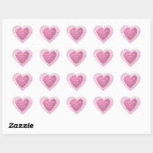 Vielen Dank - 30. Pattern Pink und White Heart Herz-Aufkleber (Blatt)