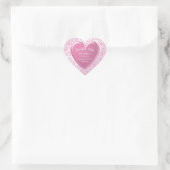 Vielen Dank - 30. Pattern Pink und White Heart Herz-Aufkleber (Tasche)