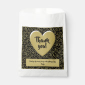 Vielen Dank 30. Random Nummer Muster Schwarz/Gold Geschenktütchen (Vorderseite)