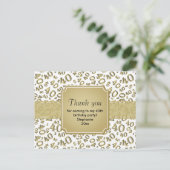Vielen Dank 40. Gold/White Geburtstag Zahlenmuster Postkarte (Stehend Vorderseite)