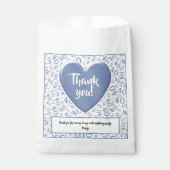 Vielen Dank 40. Random Number Pattern Blau/Weiß Geschenktütchen (Vorderseite)