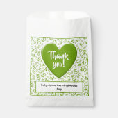 Vielen Dank, 40. Random Number Pattern Grün/Weiß Geschenktütchen (Vorderseite)