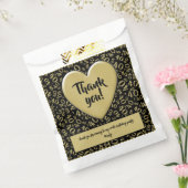 Vielen Dank 40. Random Nummer Muster Schwarz/Gold Geschenktütchen (Versiegelt)