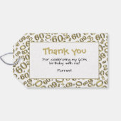 Vielen Dank 60. Geburtstag Zahlenmuster Schwarz/We Geschenkanhänger (Rückseite Horizontal)