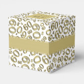 Vielen Dank, 60. Nummer Muster Gold/Weiß Geschenkschachtel (Rückseite)