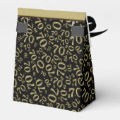 Vielen Dank: 70. Geburtstag Thema Gold/Schwarz Geschenkschachtel (Rückseite)