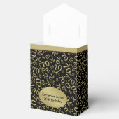 Vielen Dank: 70. Geburtstag Thema Gold/Schwarz Geschenkschachtel (Geöffnet)