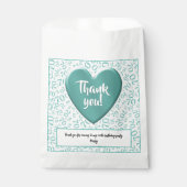 Vielen Dank 70. Random Number Pattern Aquamarin/we Geschenktütchen (Vorderseite)