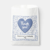 Vielen Dank 70. Random Number Pattern Blau/Weiß Geschenktütchen (Vorderseite)