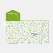 Vielen Dank, 75. Grün/Weiß Random Number Pattern Geschenkschachtel (Ungefaltet)