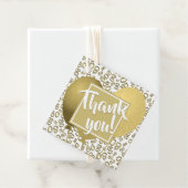 Vielen Dank 80. Nummer Muster Gold und Weiß Geschenkanhänger (Beispiel)