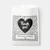 Vielen Dank 80. Random Nummer Muster Schwarz/Weiß Geschenktütchen (Vorderseite)